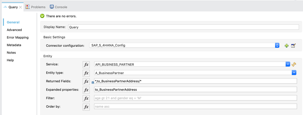 sap query config finish